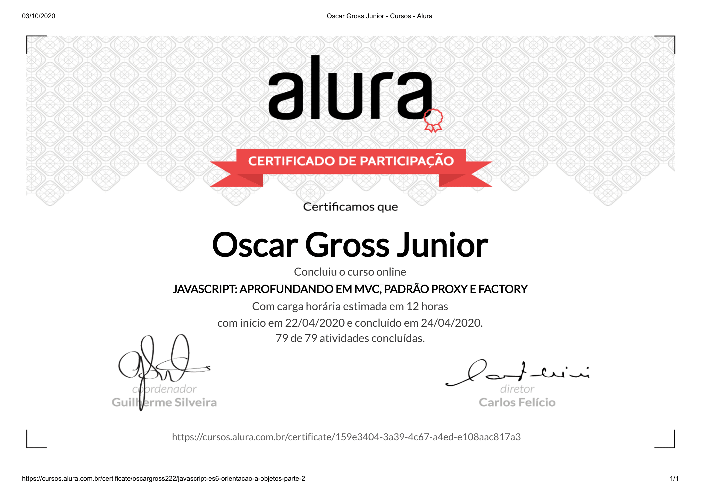 Certificado JS