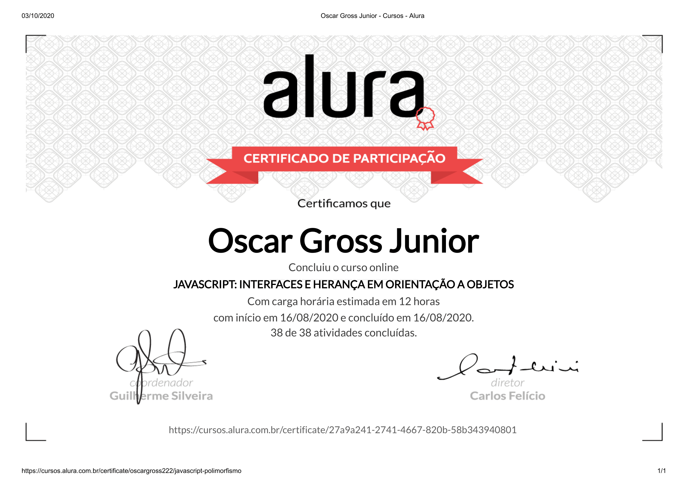 Certificado JS