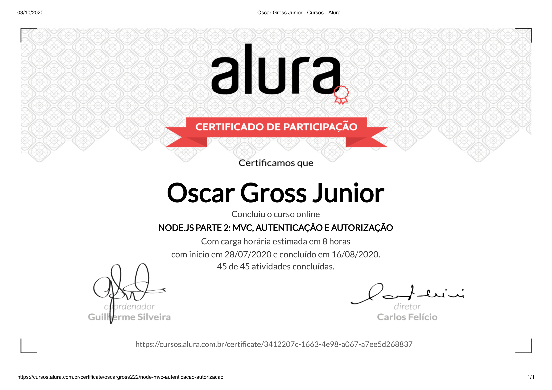 Certificado Node