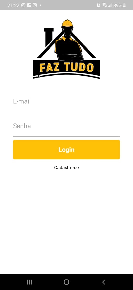 Print aplicação Flutter Serviços App